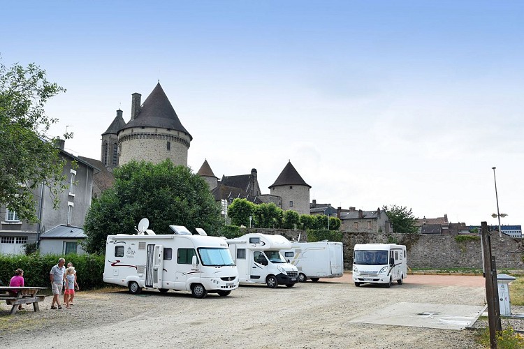 Campervan area in Bourganeuf