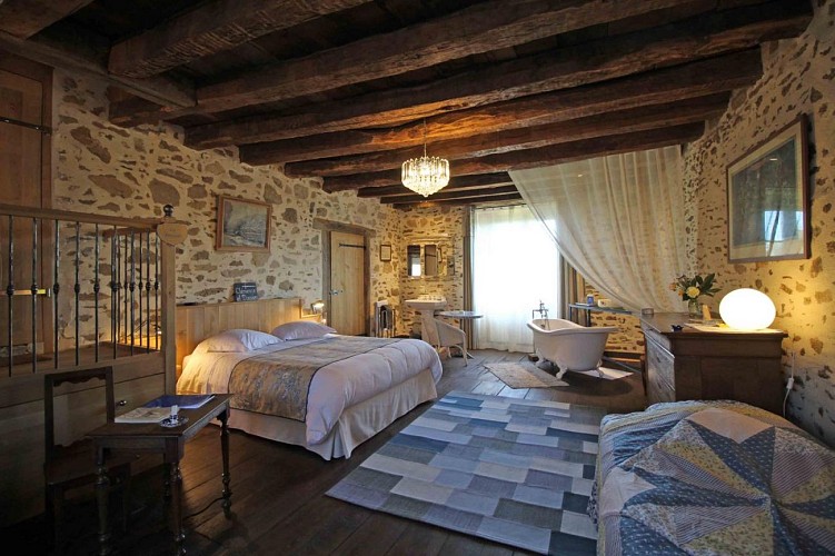 Chambre avec salle de bain intégrée._5