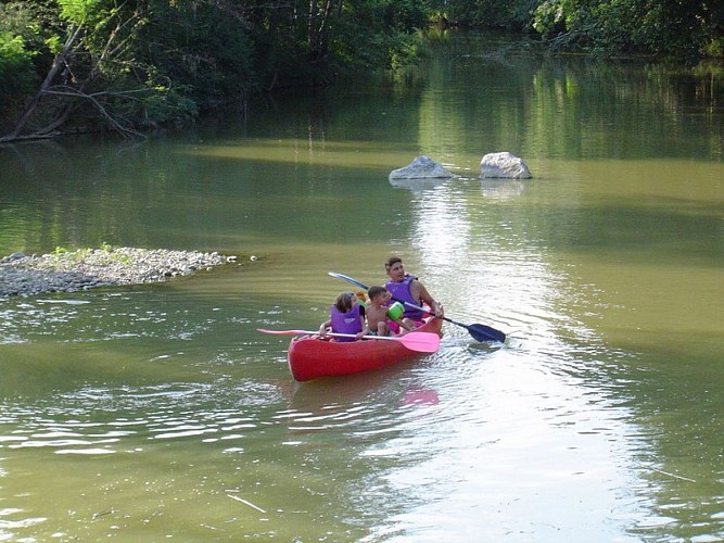 Balade en canoë sur le Luy