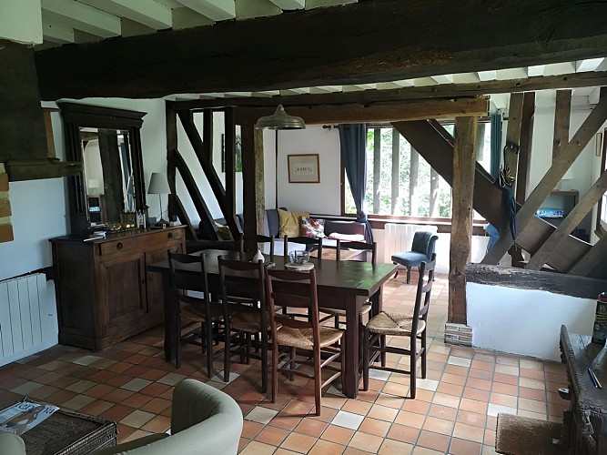 Gîte du Manoir typiquement Pays d'Auge à la campagne séjour