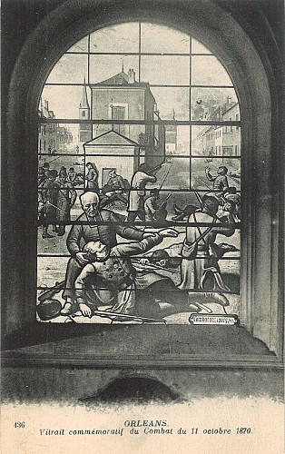 Ancien vitrail de la chapelle Notre-Dame des Aydes 