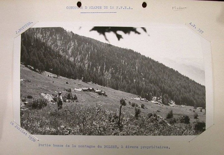 Vue sur les hameaux de Polset (1938)