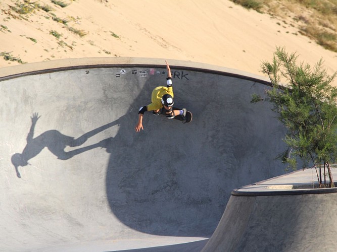 Un fidel eleve a Skate School Seignosse