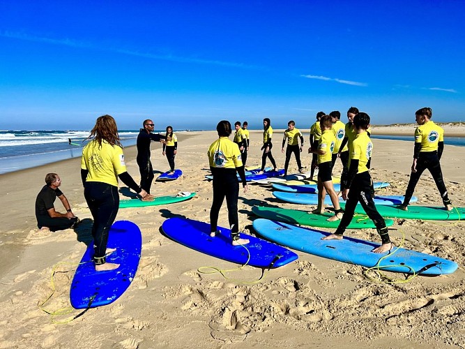 4 OCTOBRE SURF ARCACHON PYLA BUCH COURS SURF STAGE SURF COOL VAGUE OCEAN NATURE