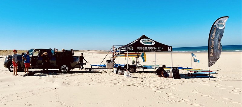 1 activité nautique Arcachon pyla surf school cours surf initiation surf la teste gujan mios facture point glisse la salie sud