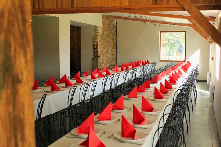 Gîte de La Poterie - Salle de réception 100 pers