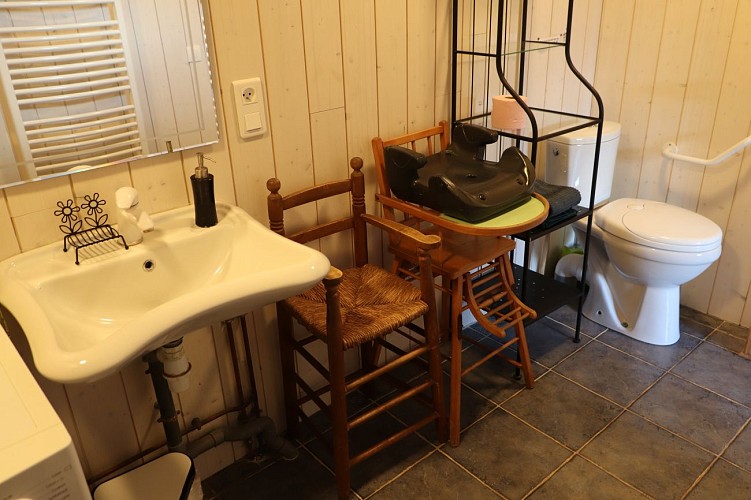 Gîte La Souvelle - Saint-Georges-le-Gaultier - salle de douche RDC