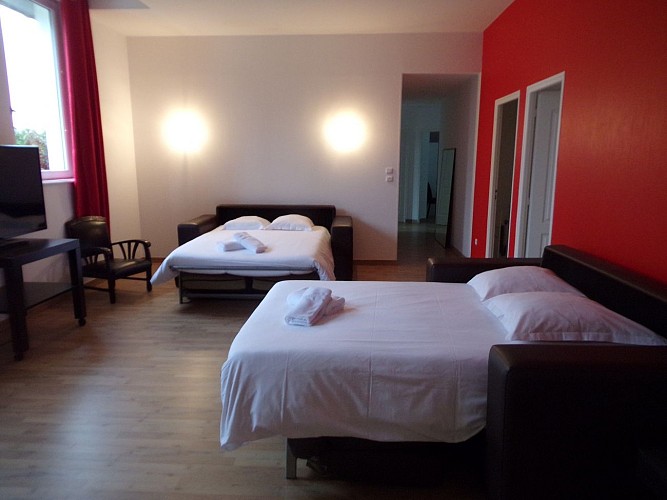 SALON AVEC CANAPES CONVERTIBLES RODIN 1