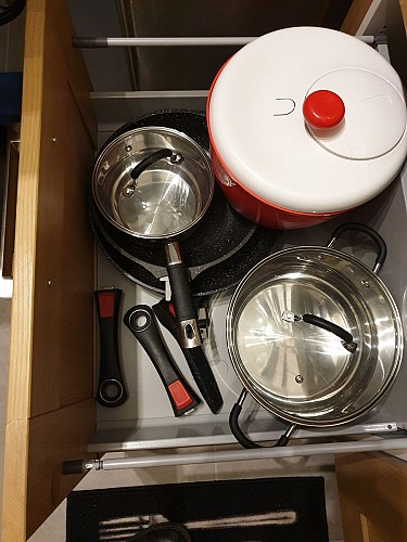 Gîte du Petit Crochet - Fresnay-sur-Sarthe - ustensils de cuisine