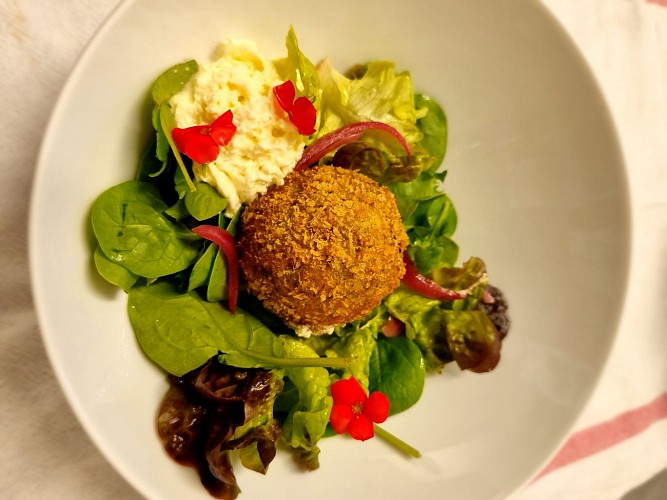 Le croustillant de boudin noir