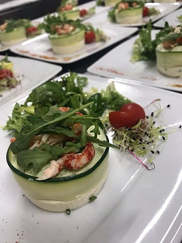 Bavarois de Courgette et écrevisses
