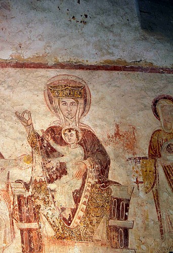 Eglise Asnières - mur nord - Adoration des mages- Vierge site