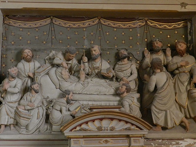 église rouperroux le coquet - détail sculpture intérieure