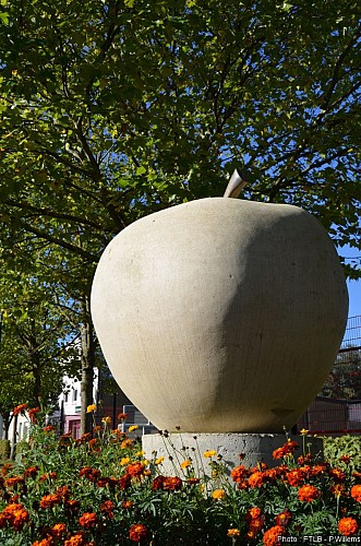 La sculpture de la pomme en grès bajocien