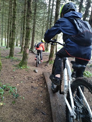 Mountainbike 8-12 Jahre: Biker-Kurs grüne bis blaue Stufe