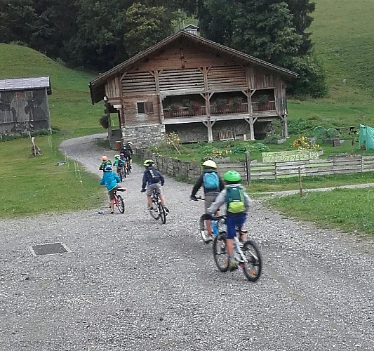 Mountainbike 8-12 Jahre: Biker-Kurs grüne bis blaue Stufe