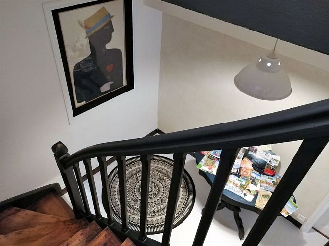 le gite du fou escalier table d'information