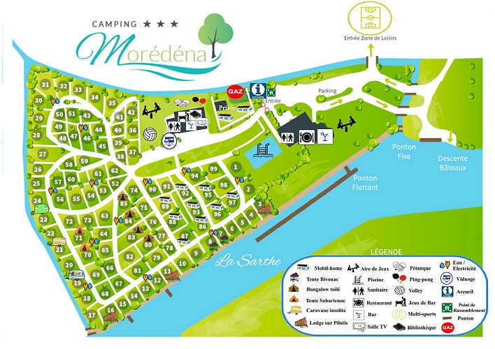 Base de loisirs "Les Atypiques de JM" au Camping Moredena