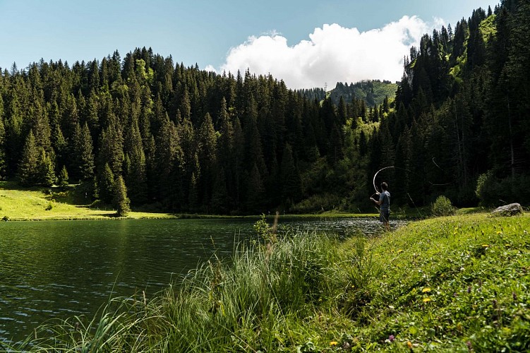 Fishing at Lac de la Mouille