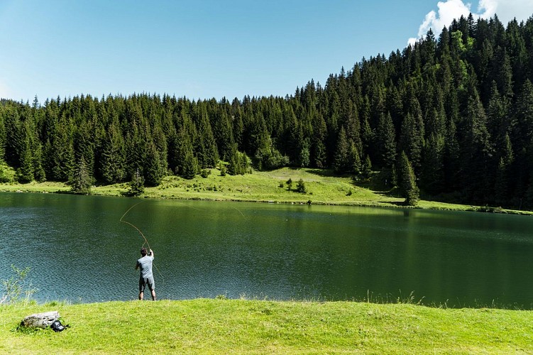 Fishing at Lac de la Mouille