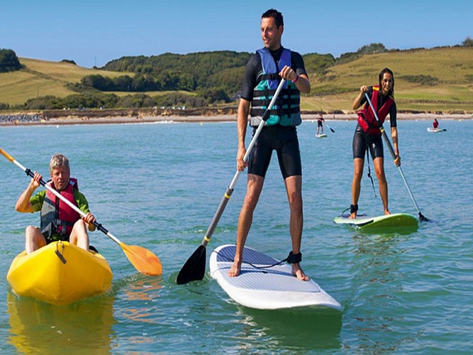 Stand up paddle sur Omaha Beach