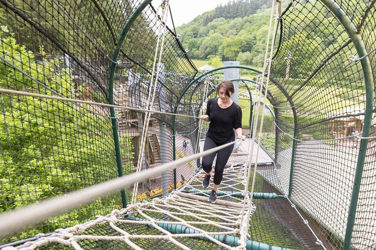 Zip-lines and treetop adventure trails at the Souleuvre Viaduct