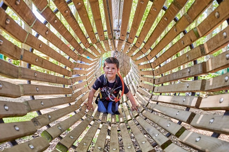 Parcours rose tonneaux