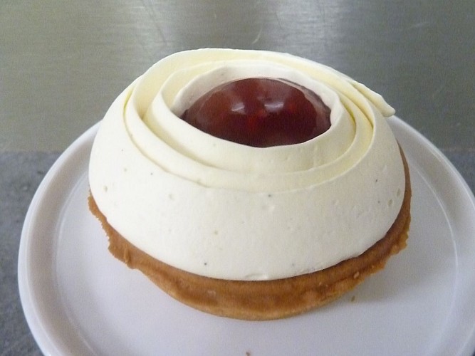 raspberry ganache montée tart - 06