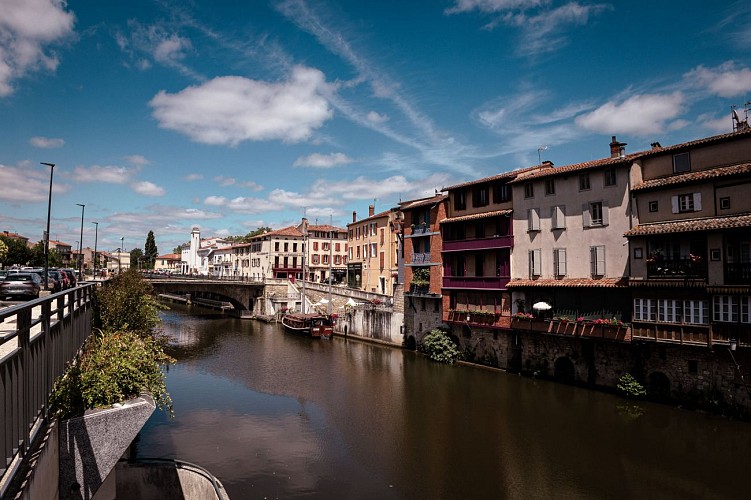 Houses on the Agout river
