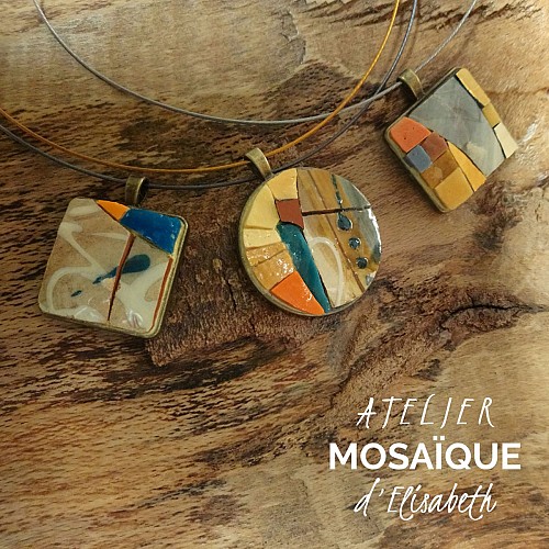 Bijoux mosaïque - Atelier mosaïque Elisabeth Ragon - Paray-le-Monial