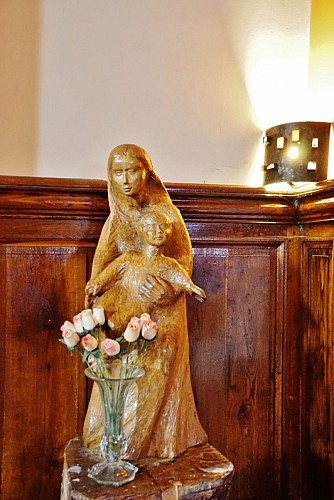 Eglise de Saint-Bérain-sur-Dheune statue de la Vierge à l'Enfant