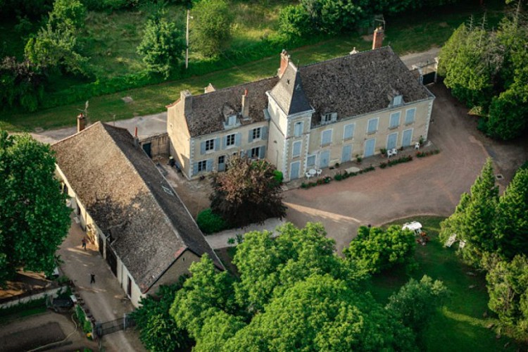 Saint Loup de Varennes - Maison Niépce - Vue aérienne - Photo pour guide papier - 2017