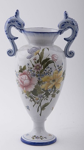 Vase, faïence dite artistique, Faïencerie de Charolles