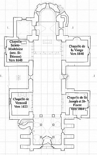 Charnay Plan de l'église