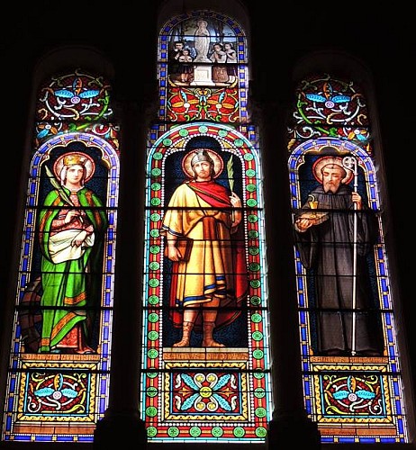 Bonnay : Vitrail de l'église de l'Assomption-de-la-Vierge