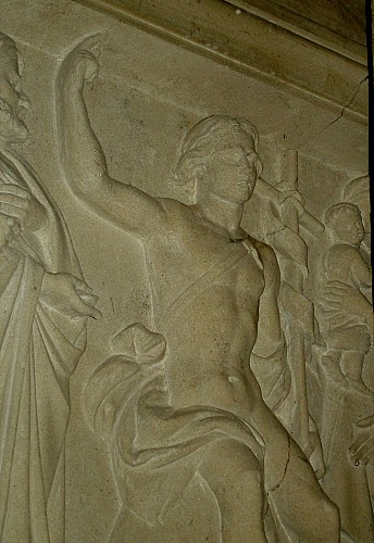 Bas-relief de Jean-Baptiste église de Bonnay