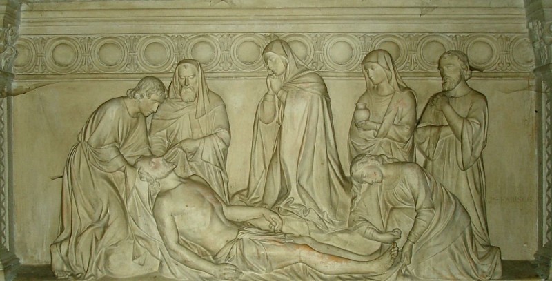 Bas-relief Bonnay La Déposition