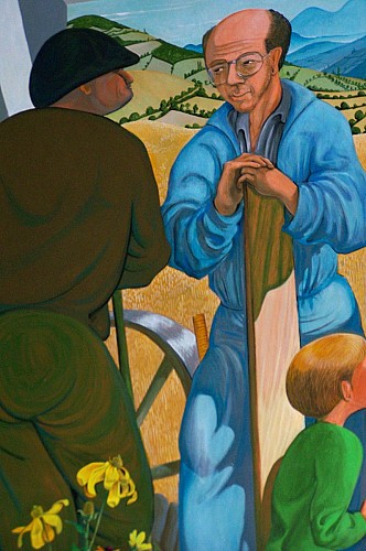 Eglise Sainte-Cécile à Sainte-Cécile : Partie gauche - triptyque