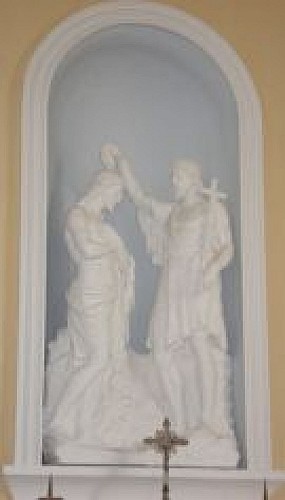 Cortevaix : Baptême du Christ par Jean-Baptiste