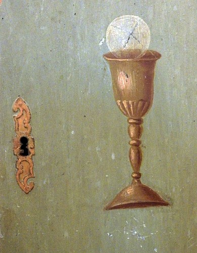 Bissy-la-Mâconnaise - Eglise - Détail de la porte du tabernacle