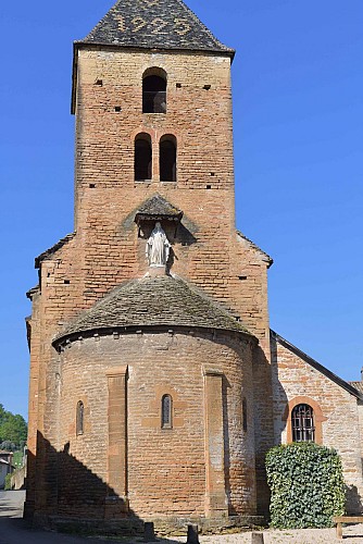Chevet et clocher carré