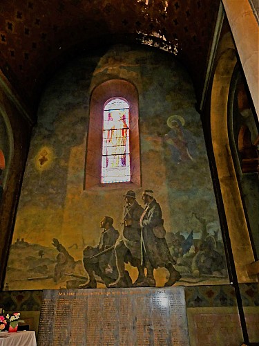 Peinture murale de la guerre 14-18 du vietnamien Mai-Thu (1941)