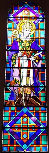 Église Saint-Charles du Creusot, vitrail de saint Charles Borromée