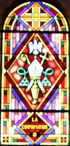 Église Saint-Laurent, Le Creusot, vitrail de la Confirmation