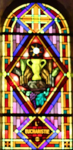 Église Saint-Laurent, Le Creusot, vitrail de l'Eucharistie
