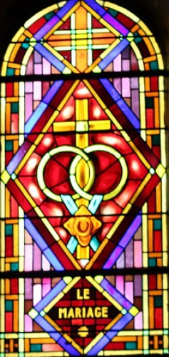 Église Saint-Laurent, Le Creusot, vitrail du Mariage