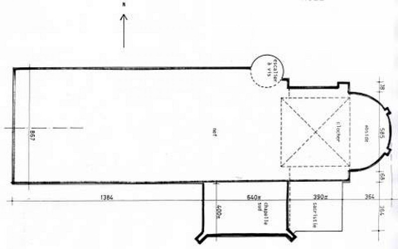 Plan de l'église de Sancé