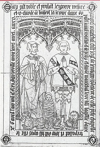 Dalle funéraire de Jacques de Mareschal, sa femme, leur fils Claude (1512)