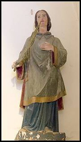 Statue baroque de saint Vincent en diacre