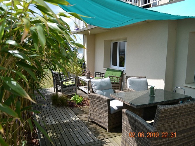 La terrasse côté jardin